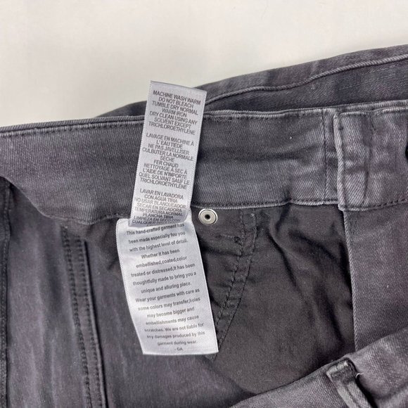 Good American Good Waist Crop Raw Edge Jeans Women 18 Stretch Cotton High Rise - Picture 13 of 14